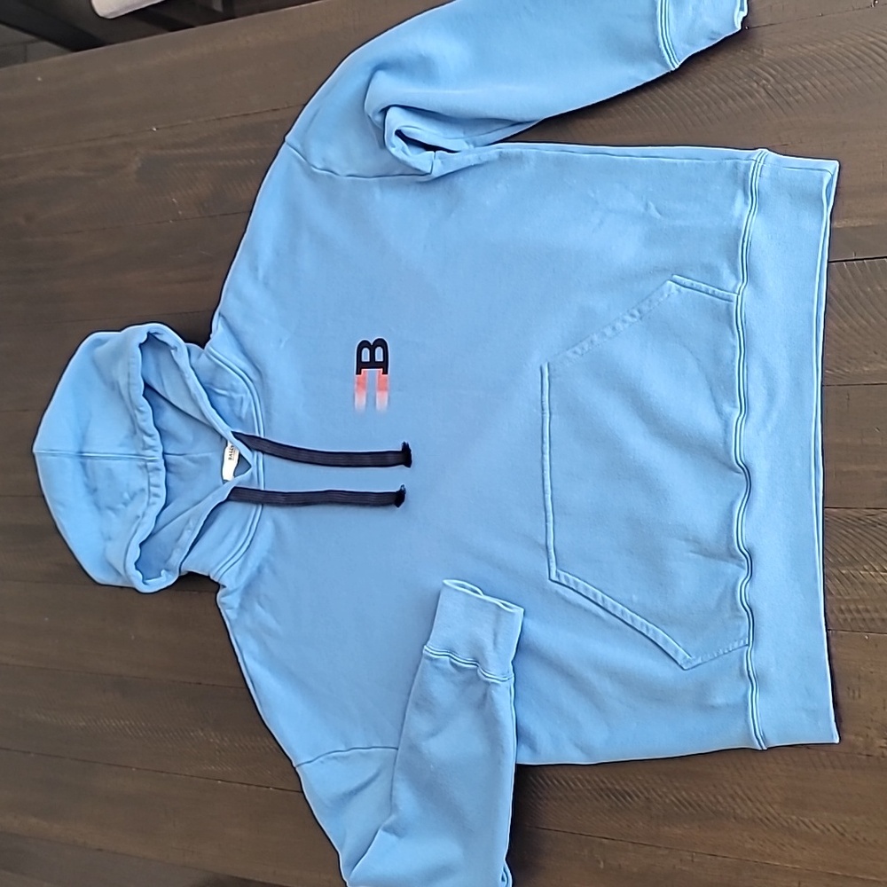 NEW Authentic Bally Designer Men's Pullover Hoodie Blue